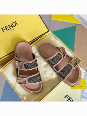 Fendi Feel Unisex Flat Slide Sandals 09