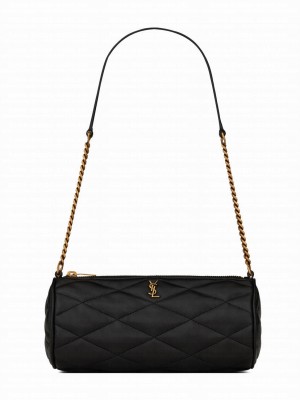Saint Laurent Sade Mini Tube Bag In Quilted Lambskin Black