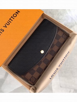 Louis Vuitton Normandy Wallet N61262 Black/Damier Ebène Canvas 