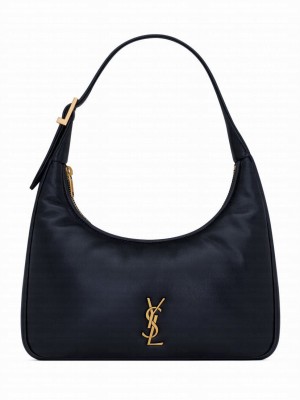 Saint Laurent Calypso Mini Hobo In Plunged Lambskin 791484 Black