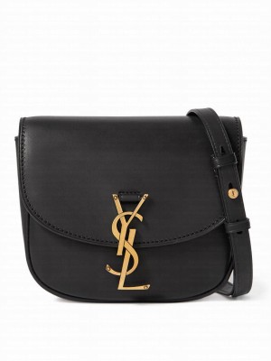 Saint Laurent Kaia mini leather shoulder bag Black