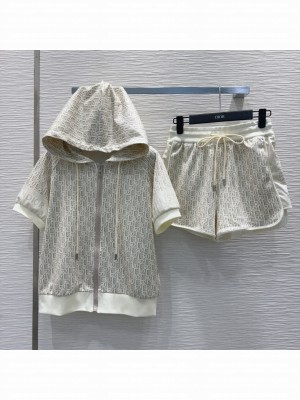Dior Oblique Jacket and Shorts Set Beige 2025