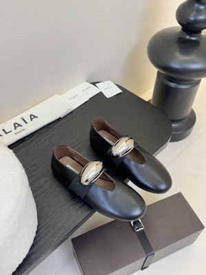 Alaïa JEWEL BALLET FLATS IN LAMBSKIN BLACK