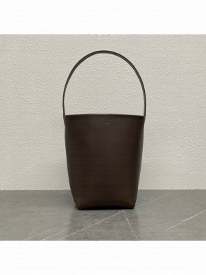 Celine SMALL BUCKET CUIR TRIOMPHE IN SMOOTH CALFSKIN TR032 DARK BROWN