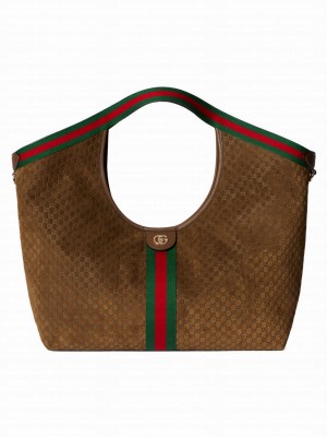 Gucci Giglio Large Tote Bag 853971 Coffee
