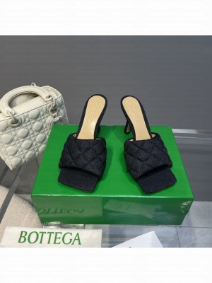 BOTTEGA VENETA Lido mules 9cm Denim black