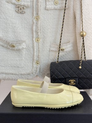 Chanel Mary Janes Lambskin yellow 2025