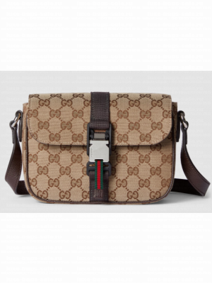 Gucci MINI GG CROSSBODY BAG 802100 Brown