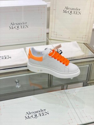 Alexander McQueen Oversized Platform Lace Up Creeper Sneakers Spring/Summer 2020 Collection, Glitter Orange