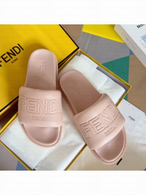 Fendi Unisex Roma Calfskin Flat Slide Sandals 2024 01