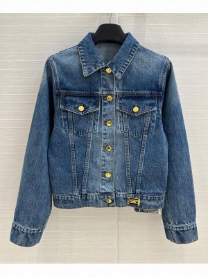 Louis Vuitton Women's Denim Jacket Dark Blue