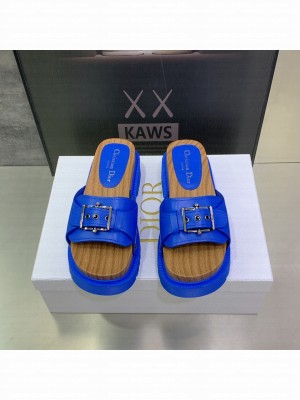 Christian Dior Women's Diorquake Strap Slide Blue