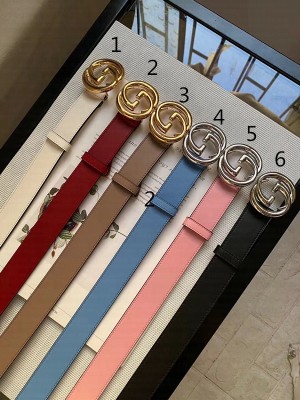 Gucci Calfskin Belt 30mm with Interlocking Shiny G Buckle 2020 Collection