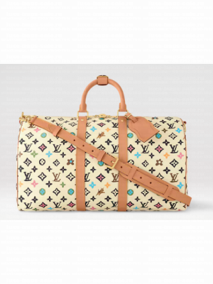Louis Vuitton Keepall Bandouliere 50 M24901 white