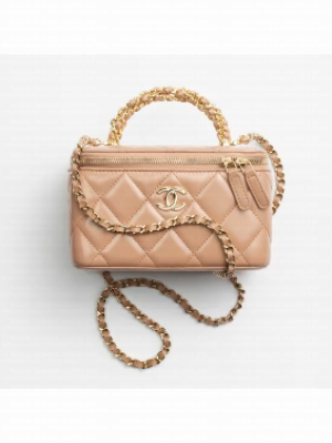 CHANEL 24A CLUTCH WITH CHAIN AP4168 Dark Beige