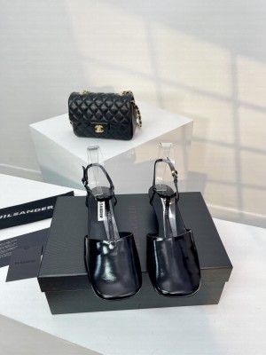 JIL SANDER Square Toe Mary Jane Black