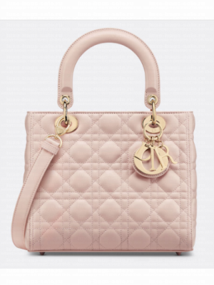 Medium Lady Dior Bag Cannage Lambskin M0565ON Powder Pink