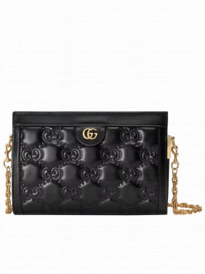 Gucci Matelasse Leather Shoulder Bag 702200 Black
