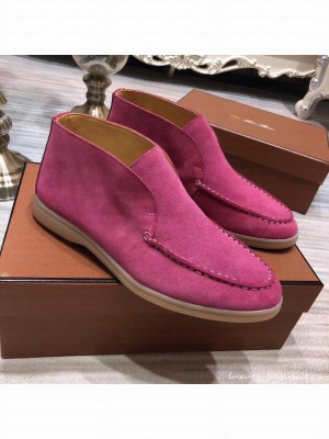 Loro Piana Open Walk Suede Booties