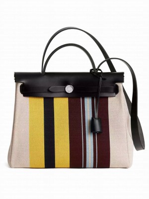Hermes Herbag Zip 31 Laquered Bag Cream