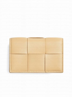 Bottega Veneta Cassette Business Card Case Apricot