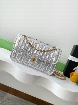 Chanel Mini flap bag AS4795 Silver