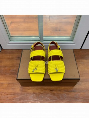 Loro Piana Sprightly Charms Sandals 2022 Collection,Yellow