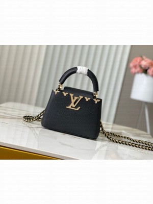 Louis Vuitton Capucines Mini M23082 black&Crystal