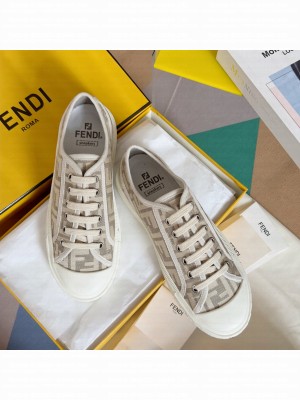 Fendi Domino FF fabric Unisex low-tops sneakers 02