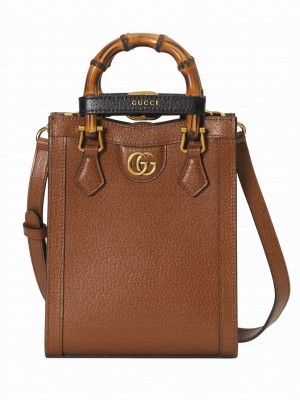 Gucci Diana Mini Tote Bag 739079 Coffee
