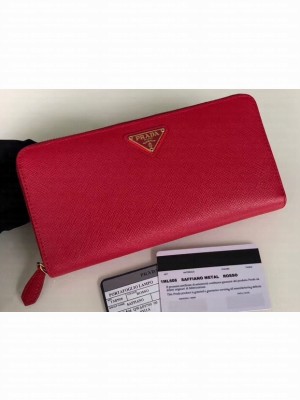 Prada Leather Zip Around Wallet 1ML506 01