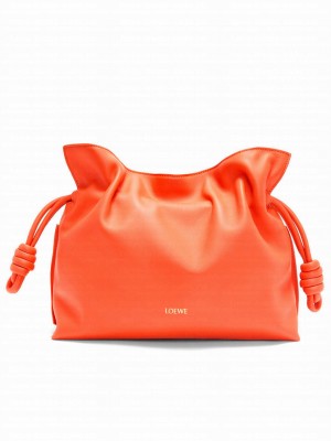 Loewe Flamenco Clutch In Nappa Calfskin Red