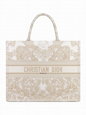 Christian Dior Large Dior Book Tote Golden