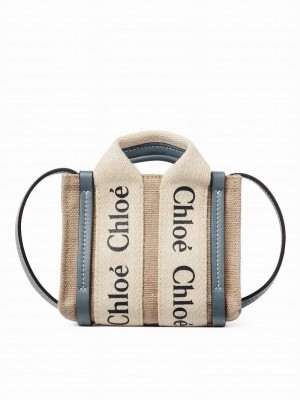 Chloe Woody Nano Tote Blue
