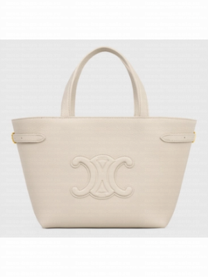 Celine MINI CABAS ANAIS CUIR TRIOMPHE IN GRAINED CALFSKIN 118613 PALE BEIGE