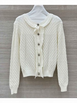 Chanel Women's Knitted Cardigan White