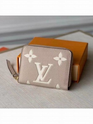 Louis Vuitton Zippy Coin Purse Wallet in Giant Monogram Leather M69797 Grey 2021 Collection