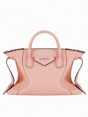 Givenchy Small Antigona Soft Bag In Smooth Leather Pink