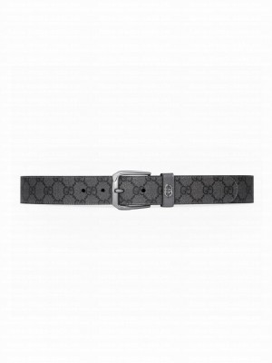 Gucci Belt With Interlocking G Detail Gray