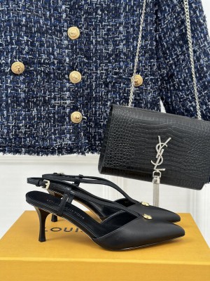 Louis Vuitton 1ACLE0 Stellar 6.5cm Patent leather Slingback Pump Black