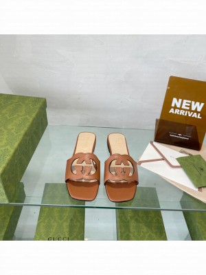Gucci Women's Interlocking G cut-out slide sandal Collection 014