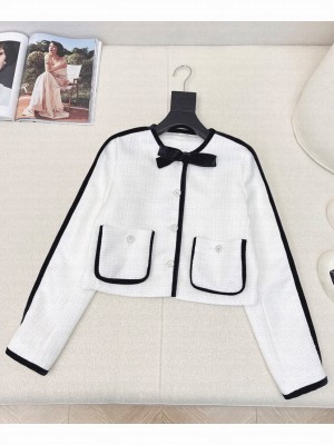 Chanel Women's Tweed Jacket White