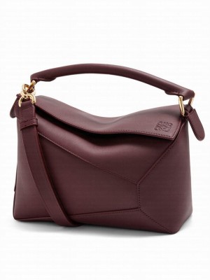 Loewe Mini Puzzle Bag In Classic Calfskin Mauve