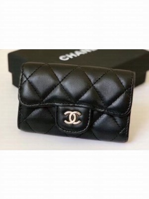 Chanel Key Holder Wallet 31511 Lambskin Black