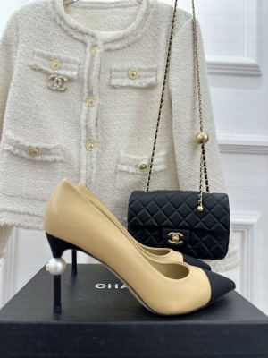 Chanel Pearl Heel 8.5cm Pumps 03