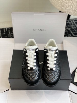 Chanel Quilted Calfskin G45335 Black Sneakers 2024 