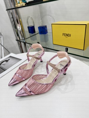 Fendi Colibri Slingback in Pink Mesh 55mm 2022 Collection