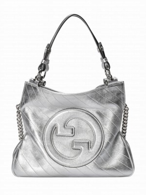 Gucci Blondie Small Tote Bag 751518 Silver