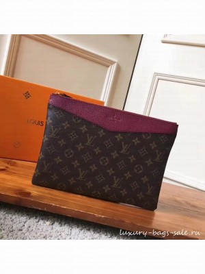 Louis vuitton original Monogram Canvas DAILY POUCH M62048 Bordeaux