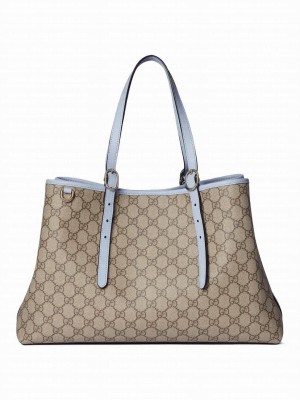 Gucci GG Emblem Large Tote Bag 815213 Blue